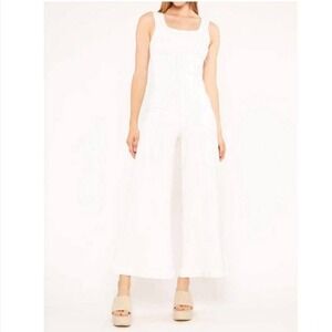 Ripley Rader Women White Ponte Knit Sleeveless Flare Bell Bottom Leg Jumpsuit XS